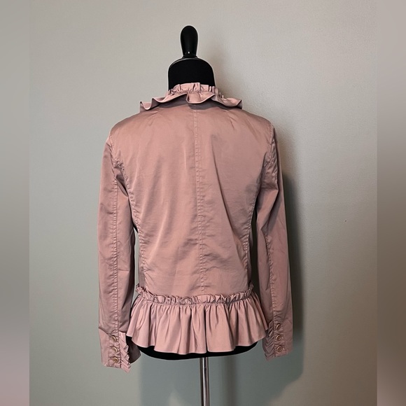 J. Crew Khaki Ruffled Chino Blazer size 2 - Picture 3 of 15